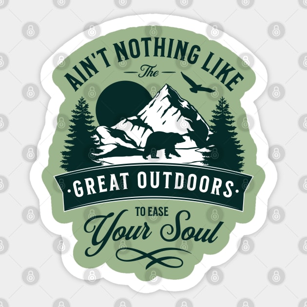 Country Bear The Great Outdoors Sticker by Sandpiper Print Design